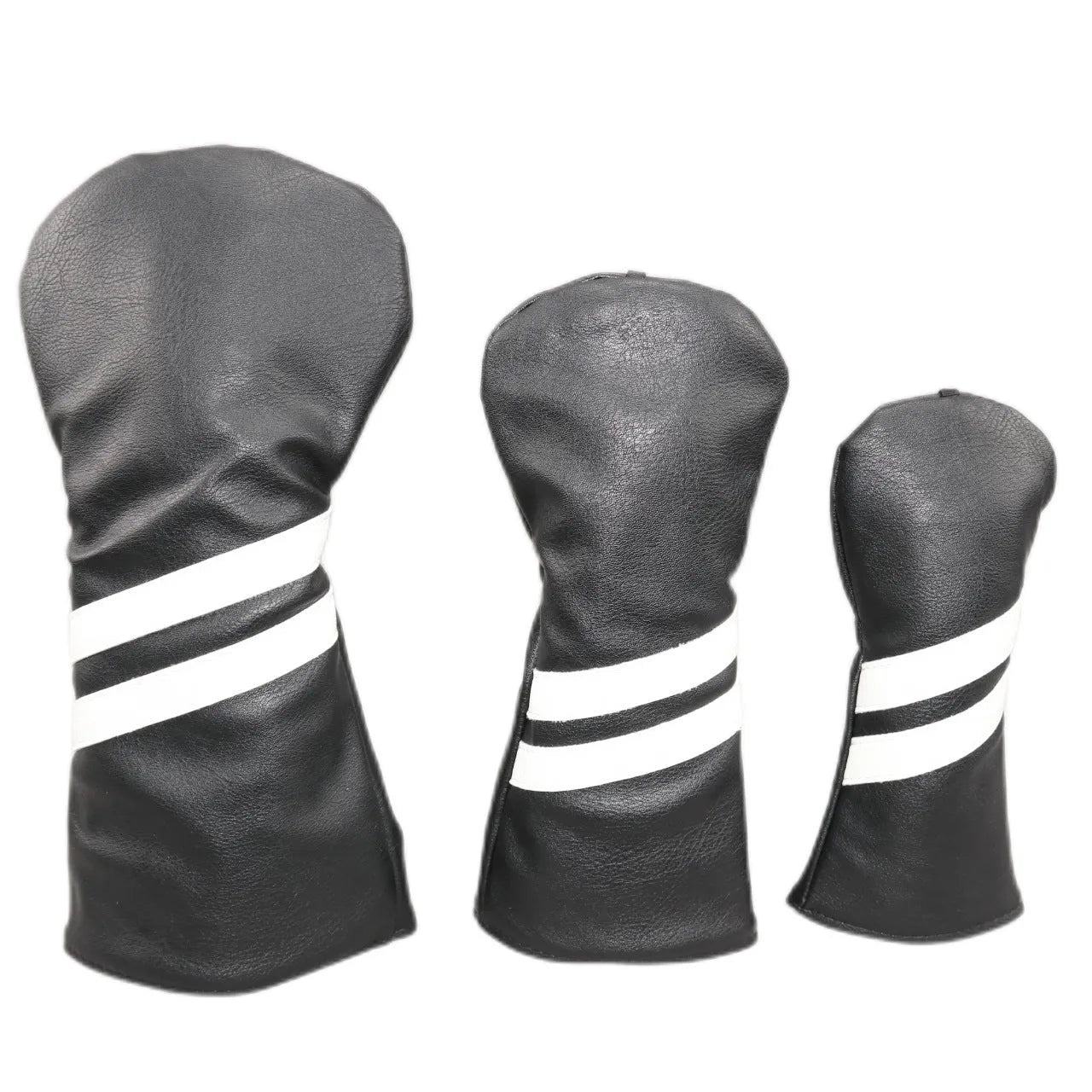 A golf club head cover with two diagonal stripes, shown in one of six available colours.