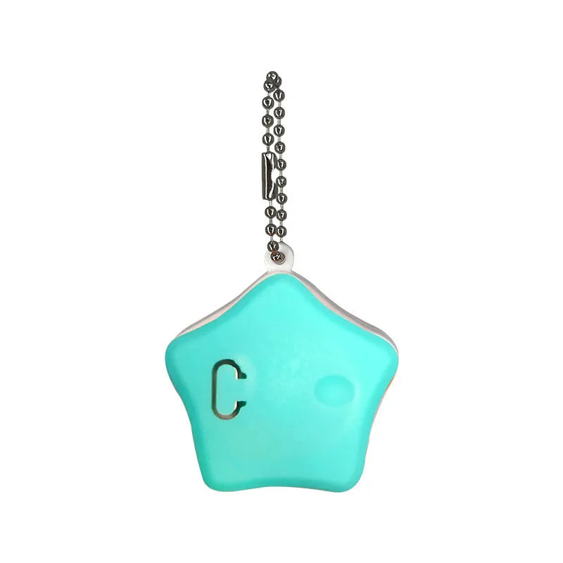 Blue rechargeable pet pendant light with silicone case for dog night walking safety