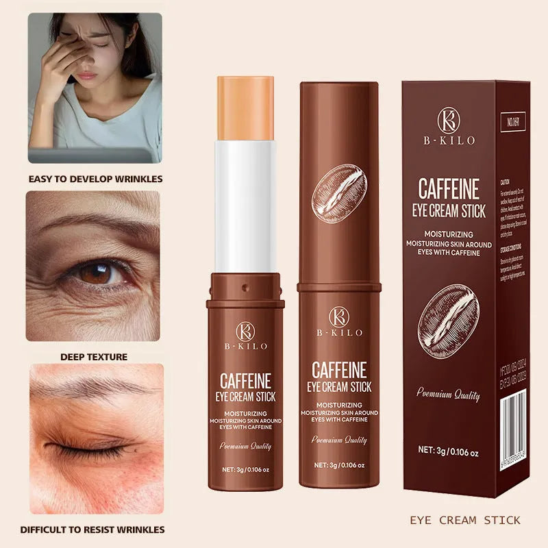 Caffeine Eye Cream Stick in a portable cream stick applicator