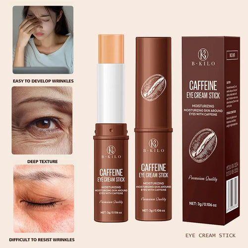 Caffeine Eye Cream Stick in a portable cream stick applicator