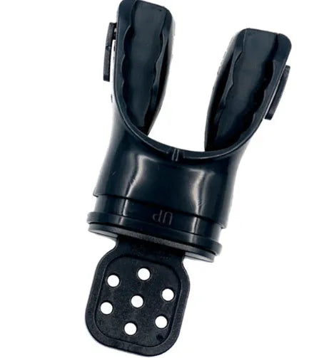 Plastic free diving mouthpiece made from edible silicone measuring 110mm long in various colour options