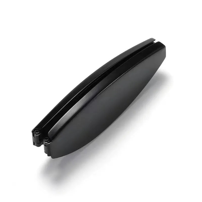 Folding pocket presbyopic glasses in black retro frame with ring detailing