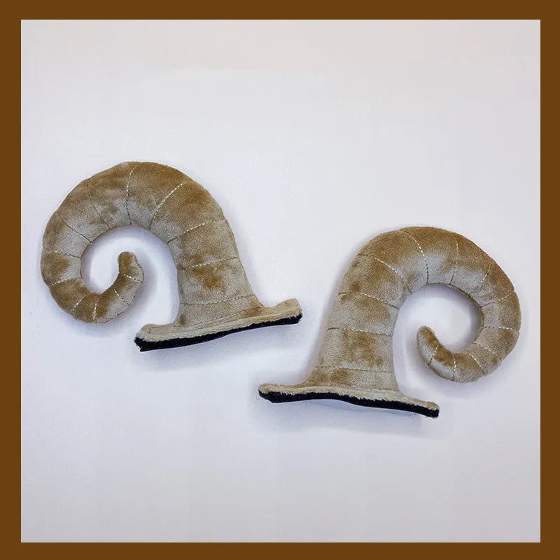 Pair of composite fibre demon bull horn decorations for motorcycle helmets in four colour options