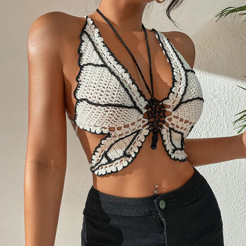 Black women's classic bikini swimsuit made from acrylic fabric.