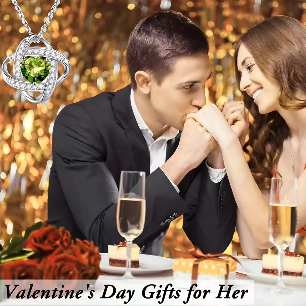 Ladies fashion necklace with a heart-shaped pendant in Tibetan silver electroplating on a copper chain.