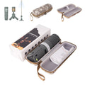 Portable camping LED lantern in off-white and dark grey colours with battery power and button switch