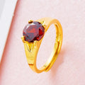 Women's adjustable copper ring in colour option with electroplated finish
