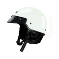 Retro full-face motorcycle helmet in cement grey on a stand