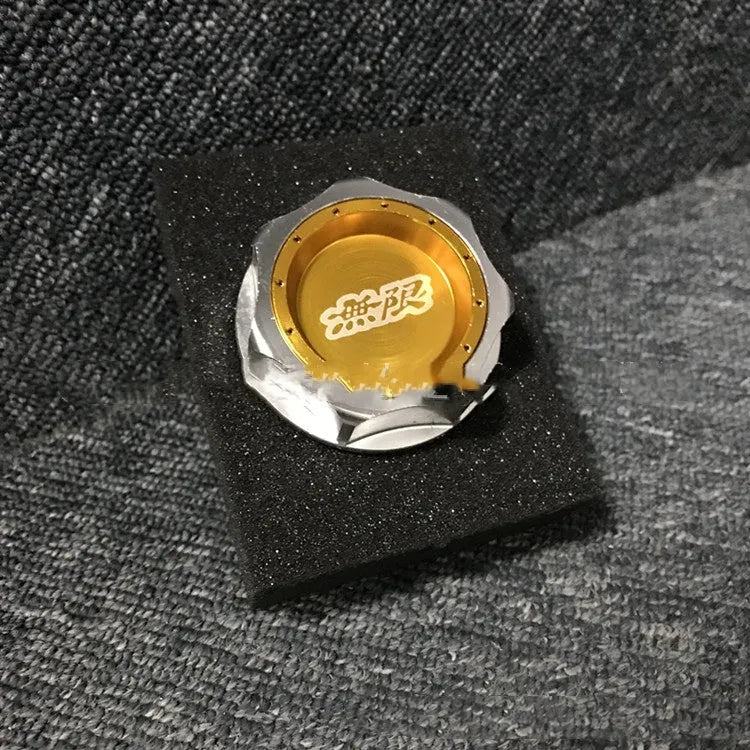 Aluminium alloy oil filter cap for Honda in six colour options: red, blue, silver, black, purple, gold.