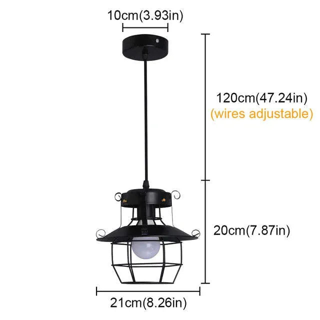 American iron retro droplight lantern lamp for restaurant corridor decoration