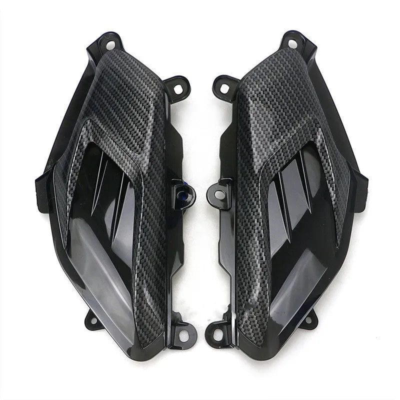 Pair of Yamaha NMAX LED side lamps with ABS plastic shell and choice of blue or red light.