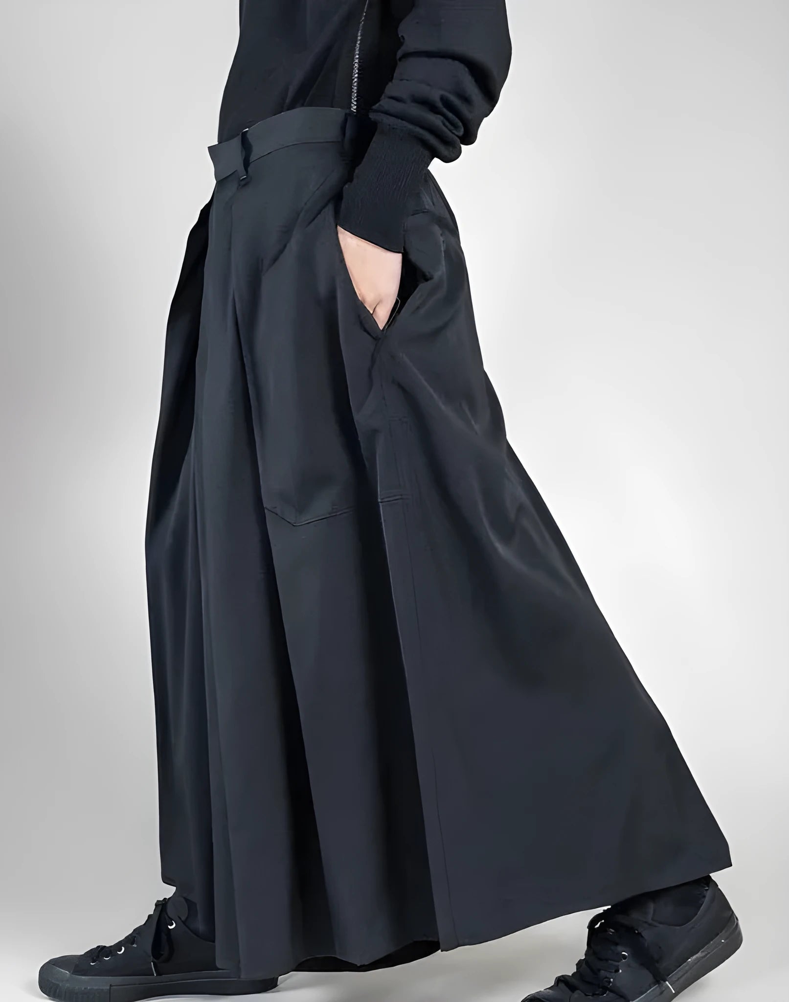 Men's fashion pleated plus size trousers in AS Shown colour with elasticated waistband and front pleats