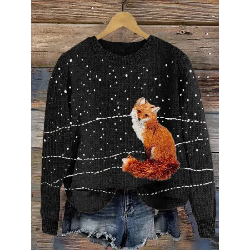 Little flower digital printed round neck sweater in polyester fibre available in multiple colours and sizes S to 4XL