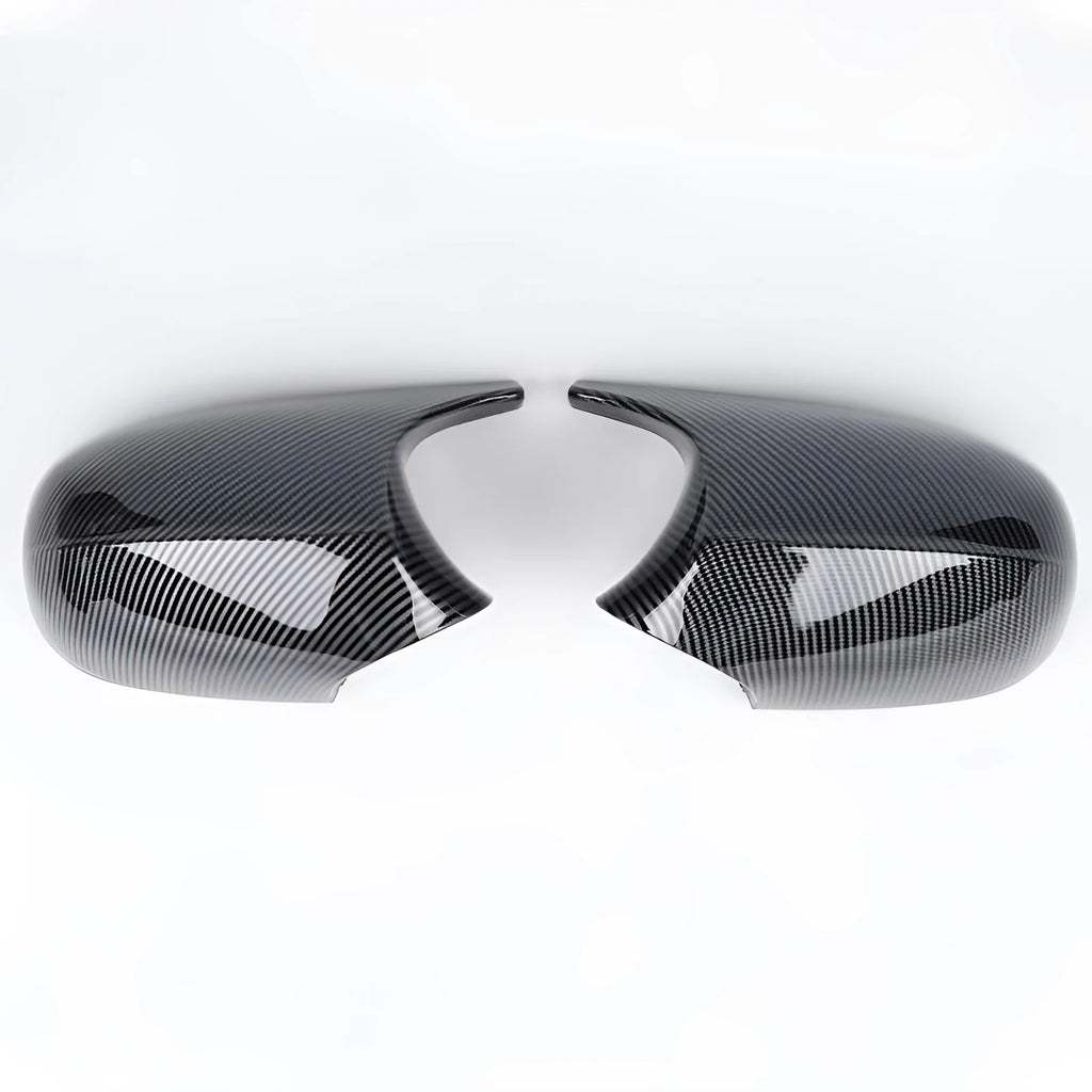 Pair of black ABS plastic rearview mirror housings for BMW 3 Series E90