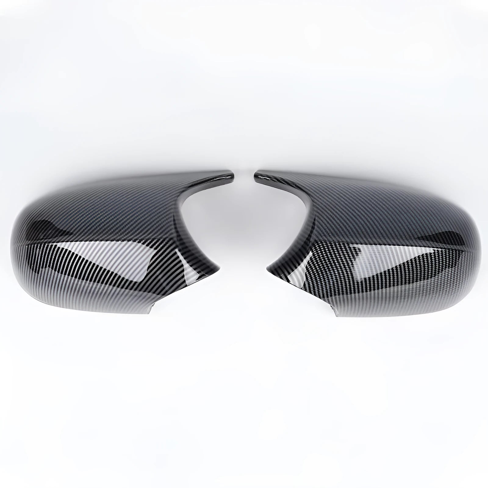 Pair of black ABS plastic rearview mirror housings for BMW 3 Series E90