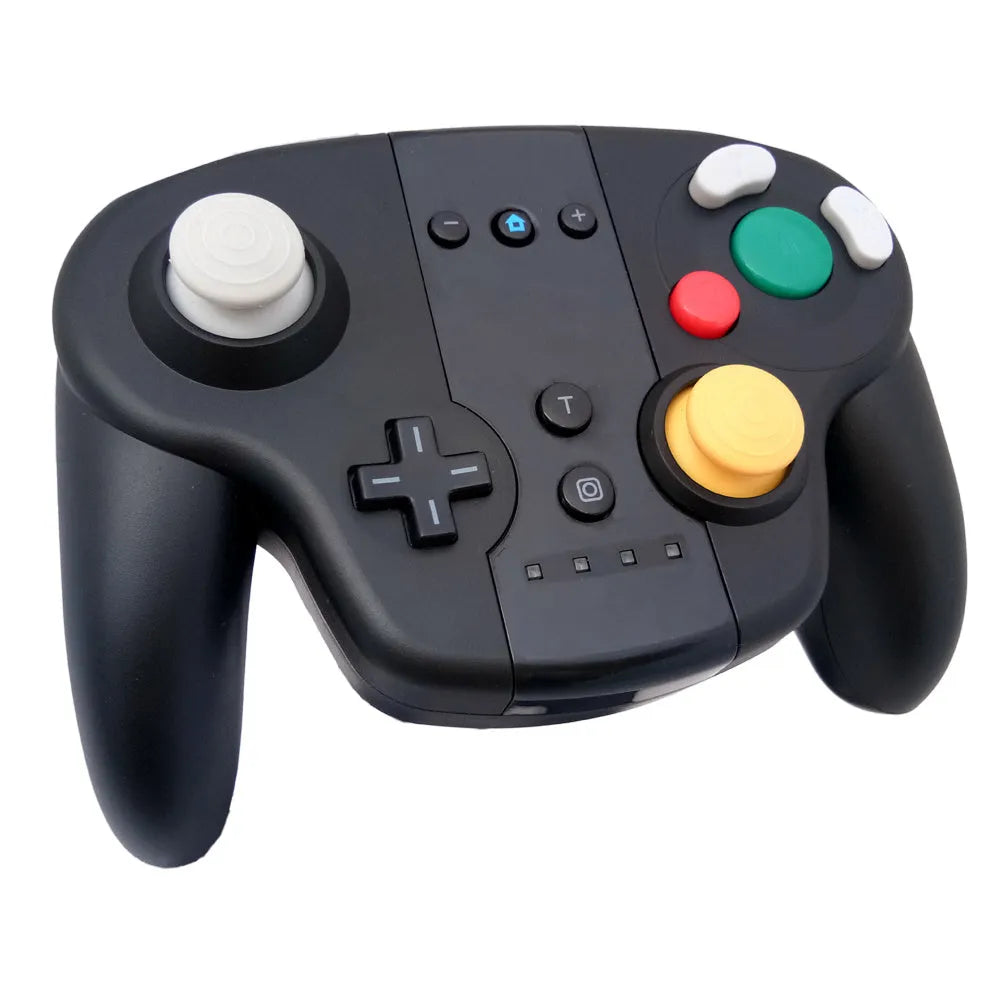 Black wireless gamepad controller with NFC function for Nintendo Switch and PC gaming