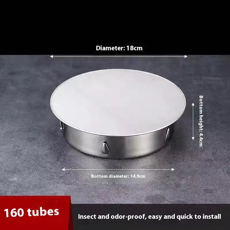 Stainless steel floor drain deodorant seal cover with modern design for waste pipe odour prevention