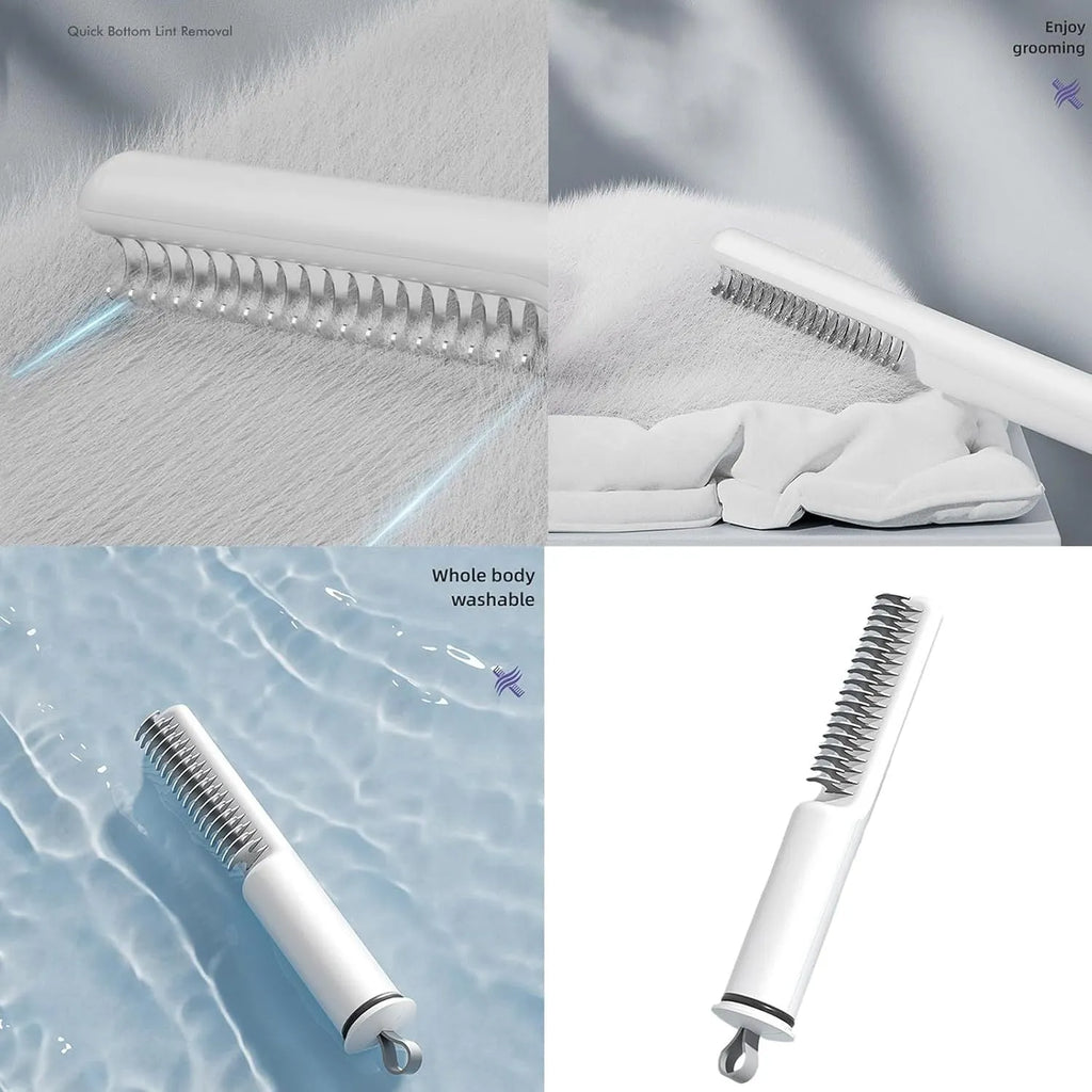 Stainless steel dematting comb with ergonomic handle for pet grooming