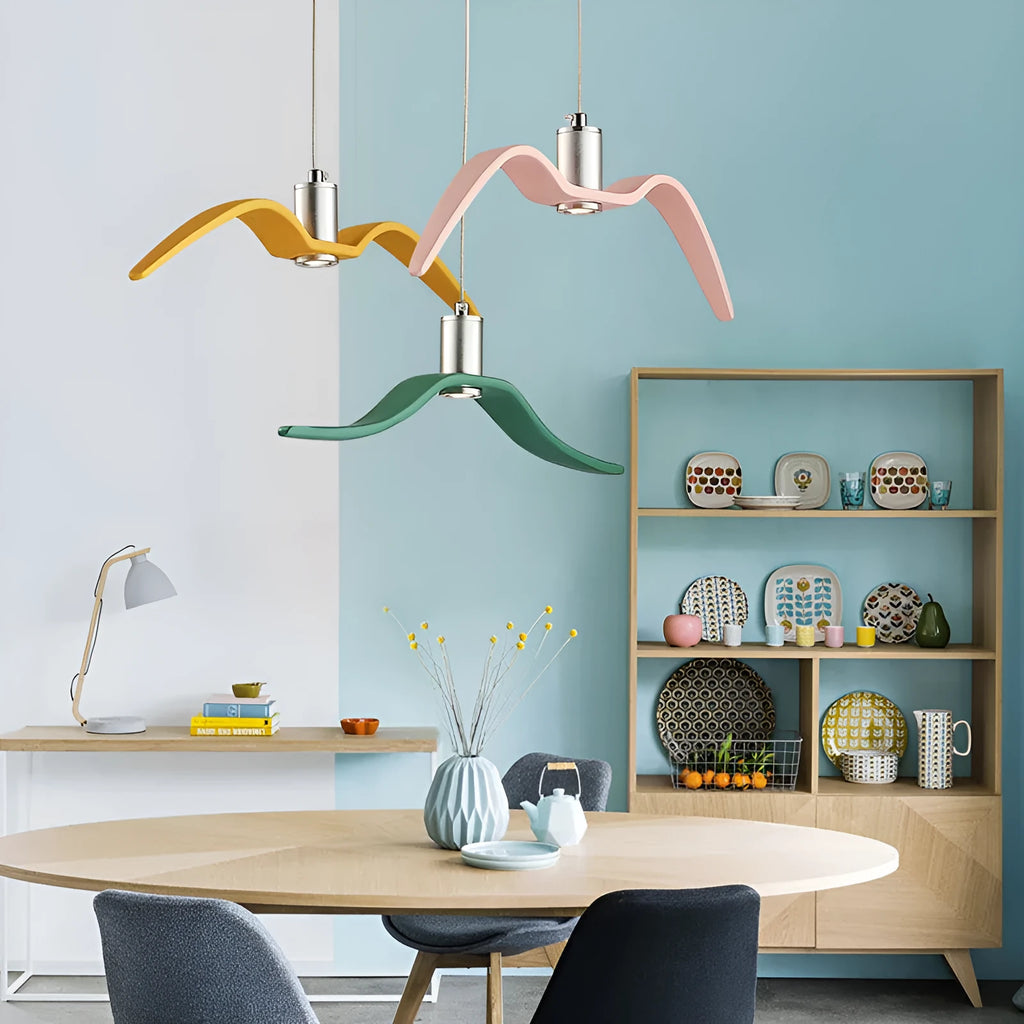 Nordic postmodern simple macaron design LED chandelier ceiling light in multiple colour options