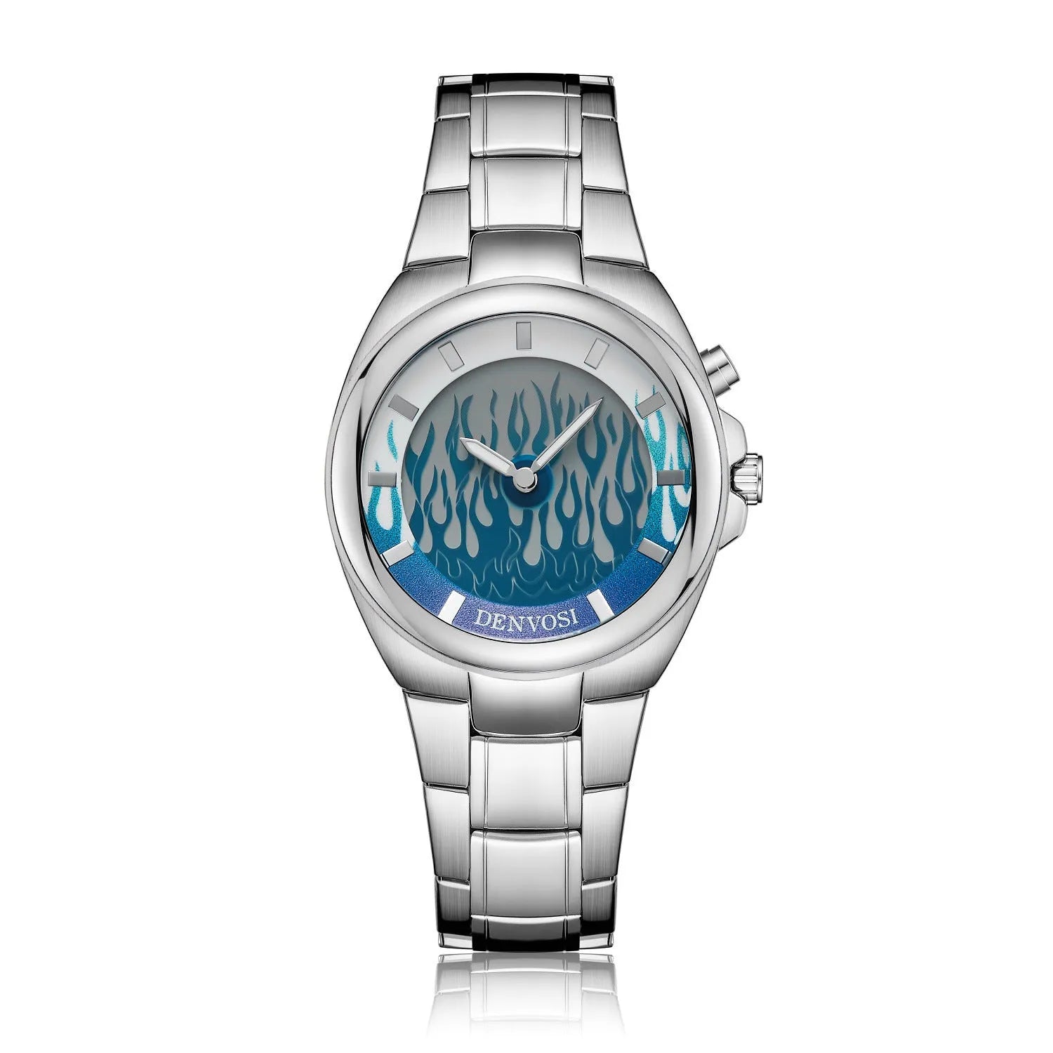 Y2K digital dual display men's watch with 40mm dial and mineral glass