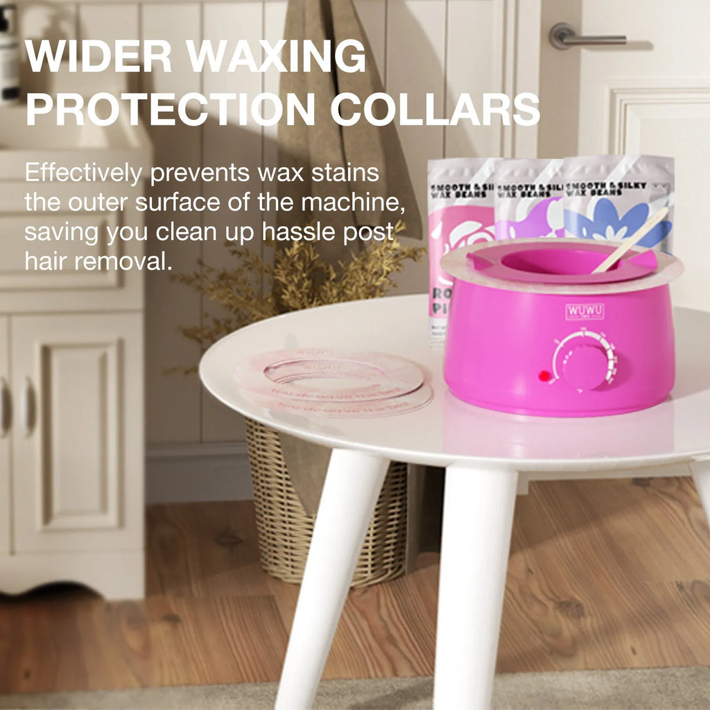 Professional waxing kit with wax warmer, hard wax beans, applicator sticks and aftercare products for sensitive skin