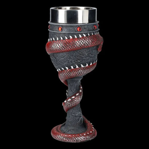 3D Chinese dragon design stainless steel wine glass in gold or red with 200ml capacity