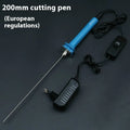 Blue electric heating cutter for foam and pearl cotton with plastic handle and multiple blade length options