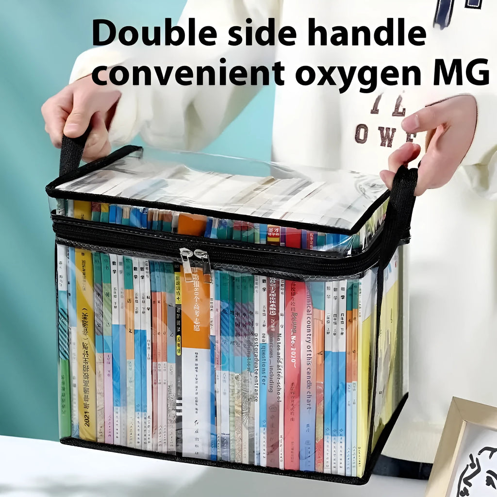 White PVC foldable buggy bag with transparent panels showing 24-litre storage capacity