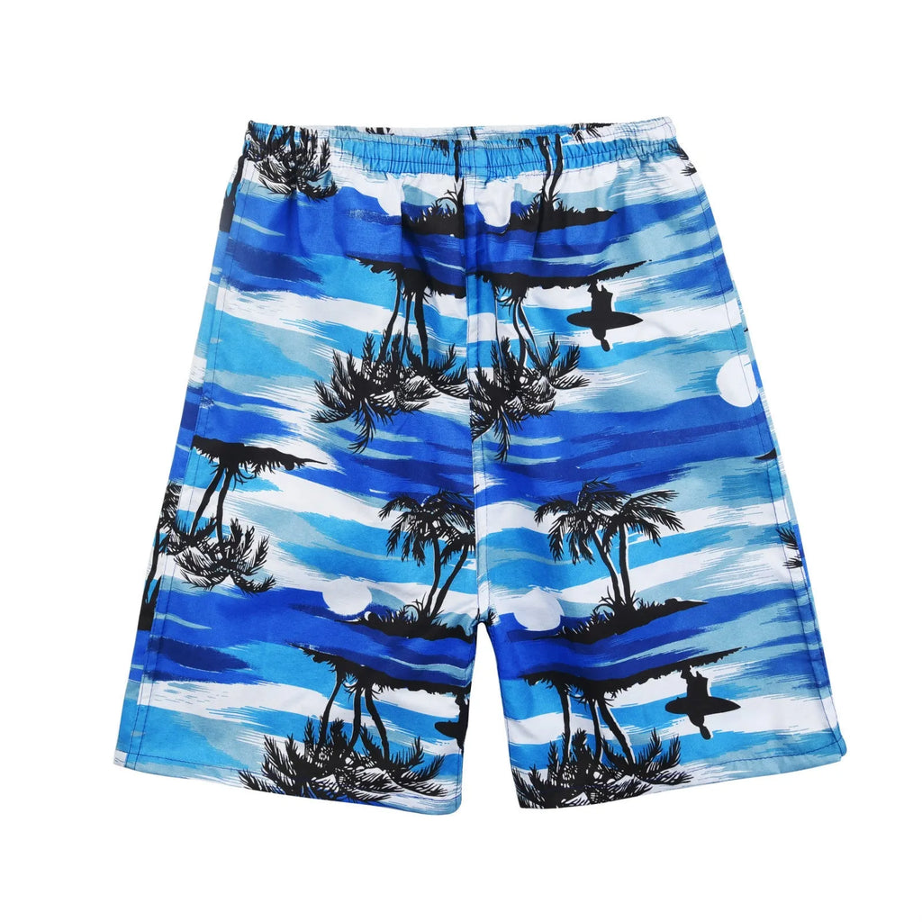 Men's floral print swimming trunks in multiple colour variations for pool and beach wear