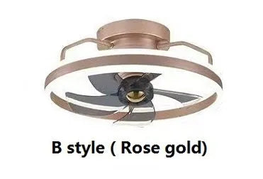Overhead ceiling fan lamp with light featuring 500mm blades and acrylic lampshade in seven colour options