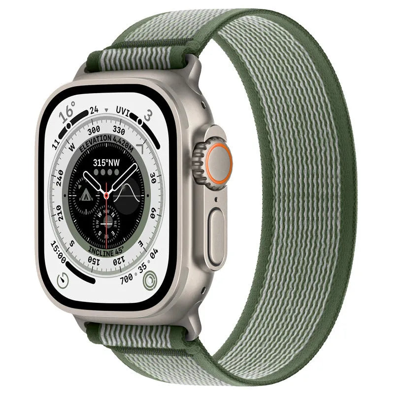 Integrated nylon single ring watchband for Apple Watch in various colours and sizes