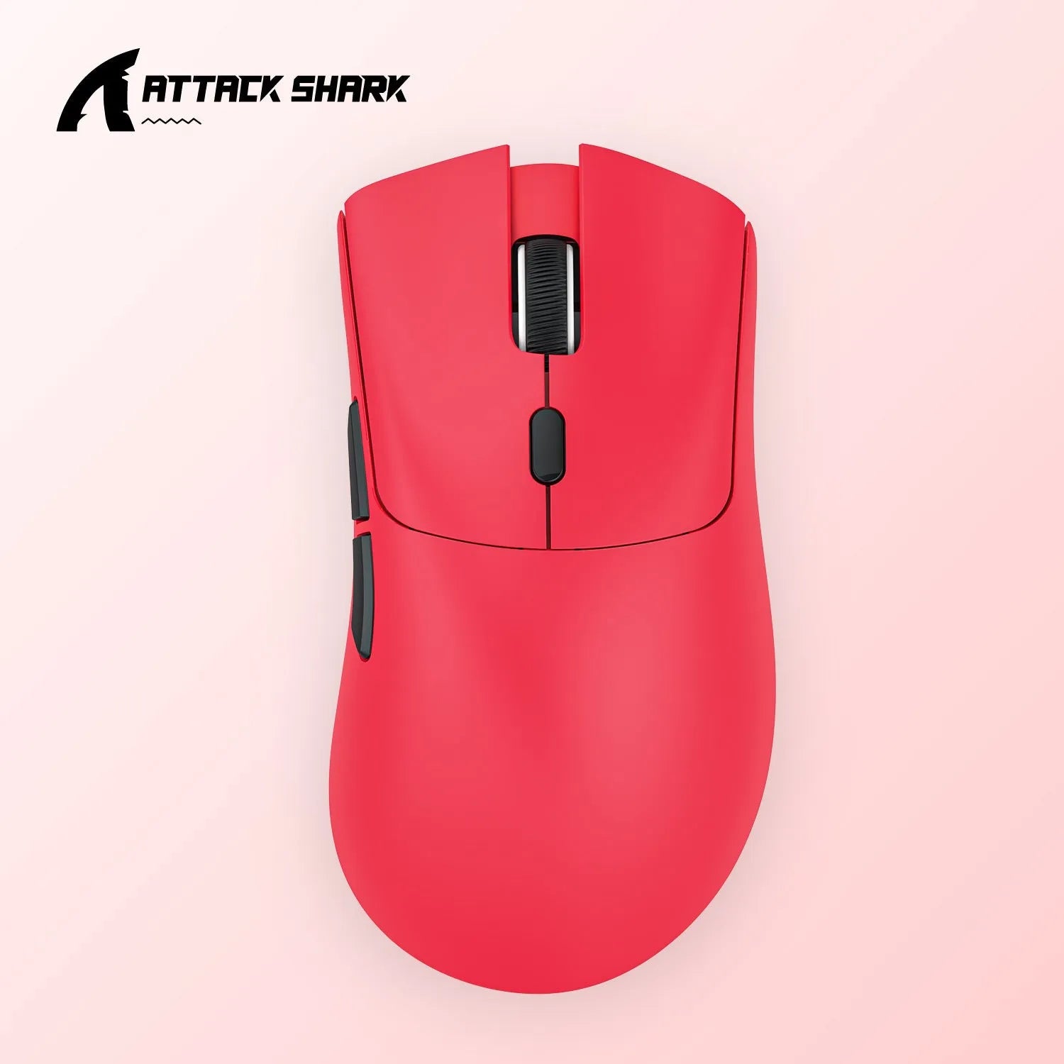 Attack Shark wireless gaming mouse in black, white or red with three connection modes