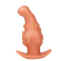 Unisex wearable adult masturbator in liquid silicone showing black, gold and purple colour options