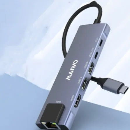 Steam Deck docking station with HDMI, Ethernet, and USB 3.0 ports in aluminium shell