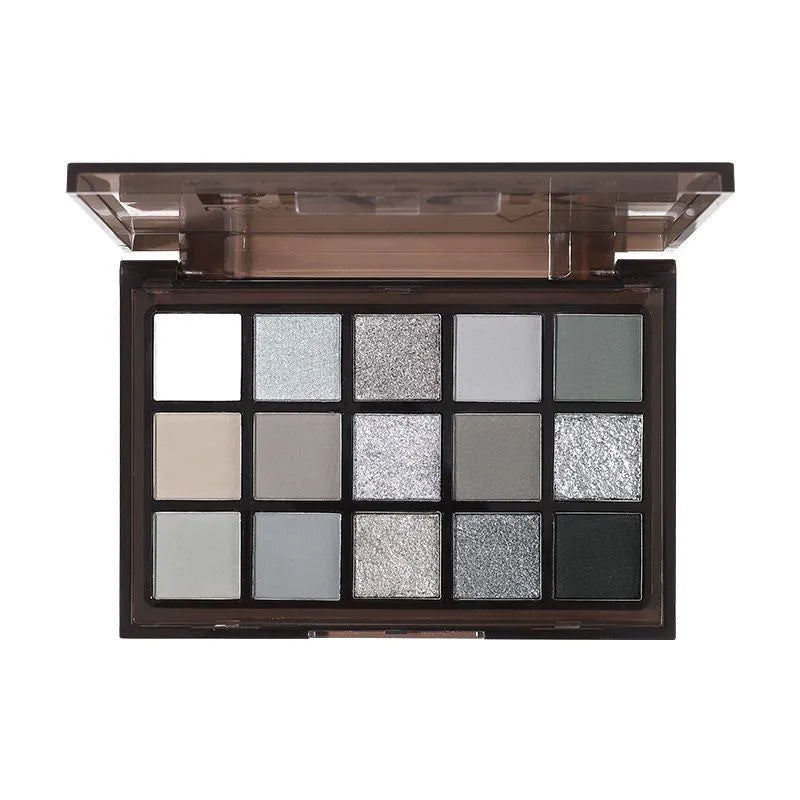 15-colour matte eye shadow palette with cartoon design containing 1.2g per shade in earthy tones