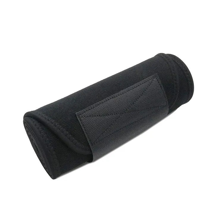 Adjustable neoprene lumbar support belt for fitness and running in black, blue, or pink.