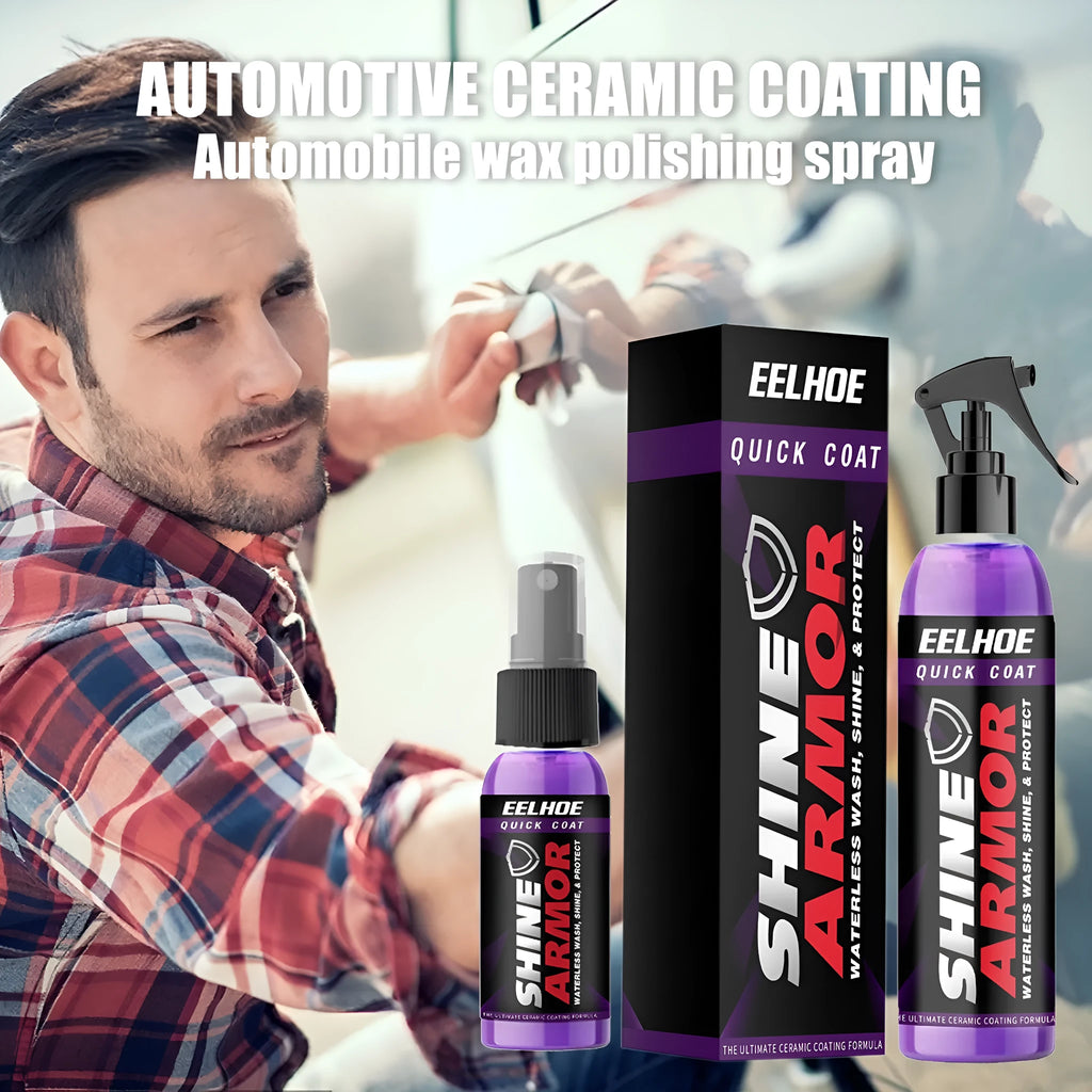 Purple car coating spray bottle in 30ml and 100ml sizes for hand application on automobile paint