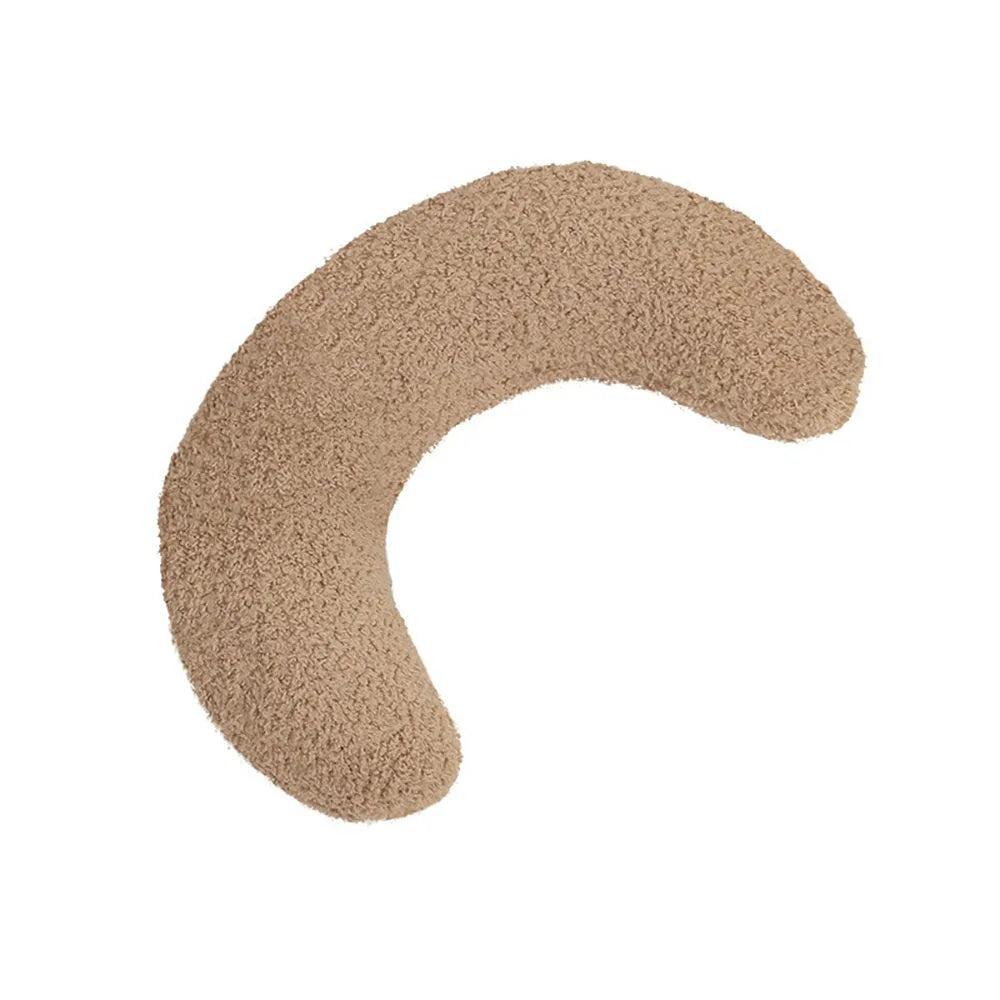 U-shaped cat pillow with adjustable collar in blue khaki white or yellow for cervical protection