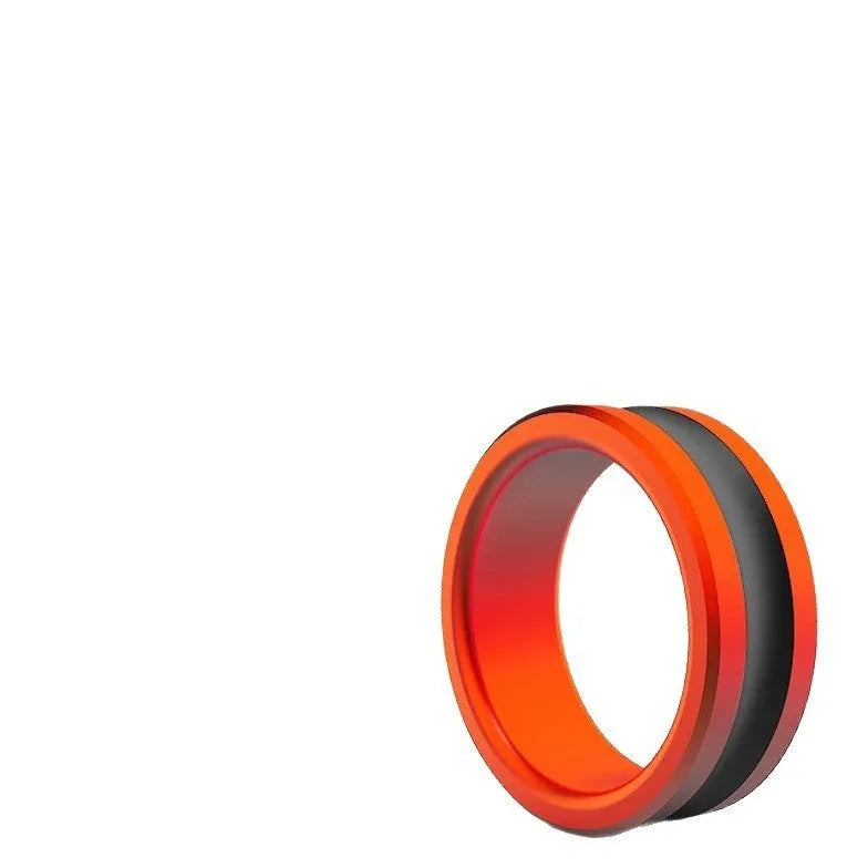 Silver and orange alloy fishing hand guard pull loop tool with a non-slip grip.