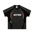 Men's loose T-shirt with letters print in black or apricot colour variants