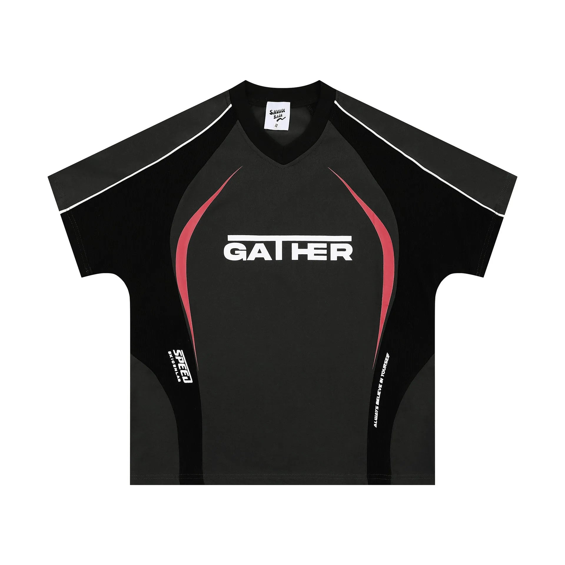 Men's loose T-shirt with letters print in black or apricot colour variants