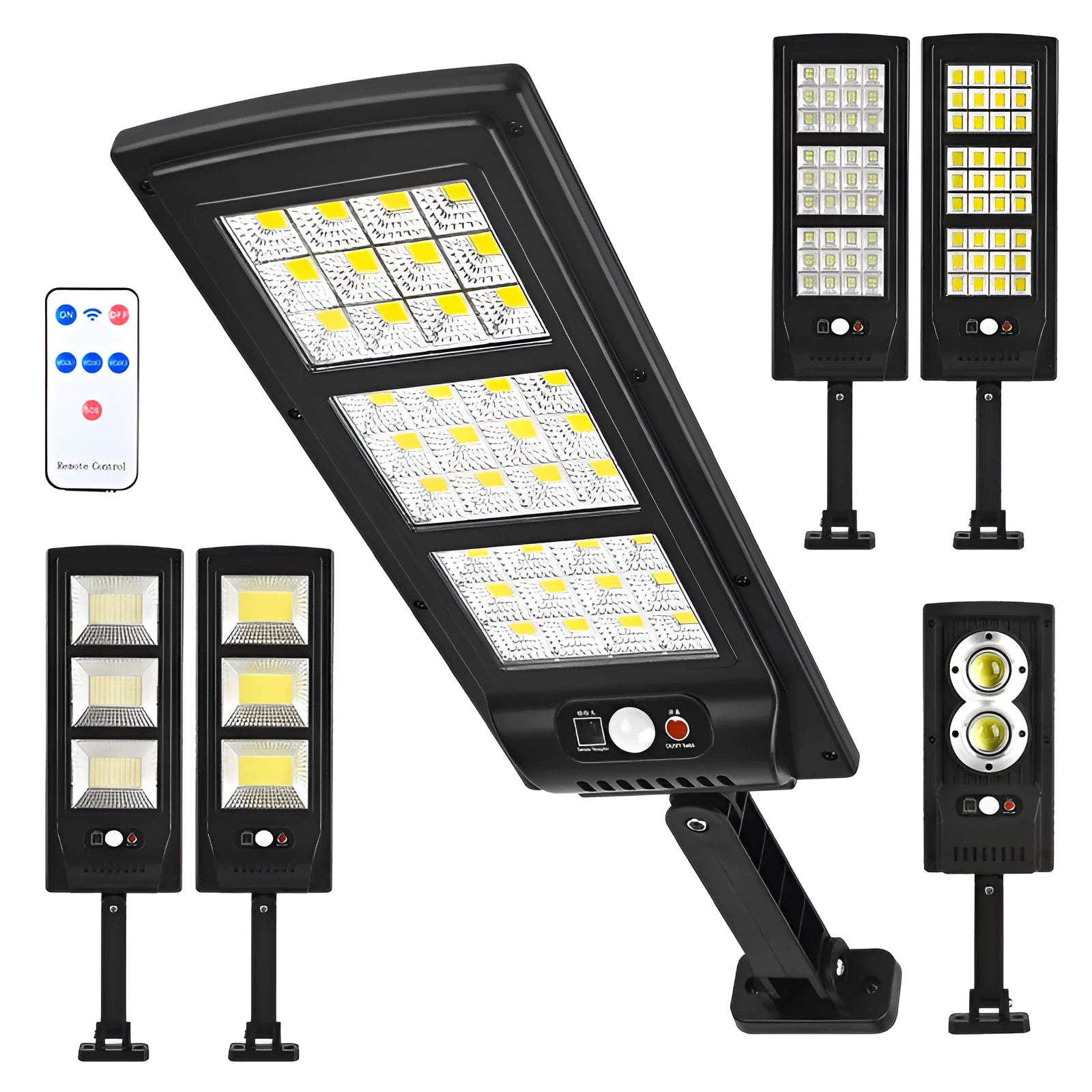 Plastic solar street light with remote control for outdoor garden and wall LED lighting