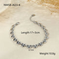 Stainless steel hollowed-out heart bracelet with electroplated 18K finish