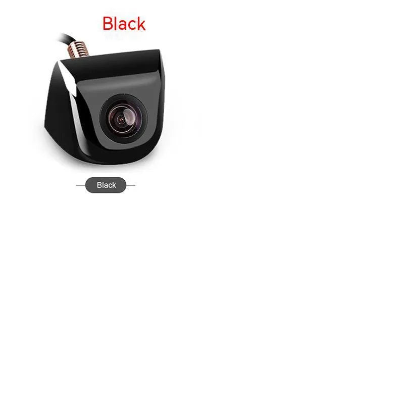 Black metal-shell car rearview camera with cable for reversing.