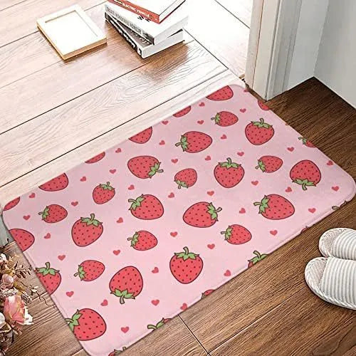 Square flannel floor mat in a coastal starfish print, available in multiple sizes.