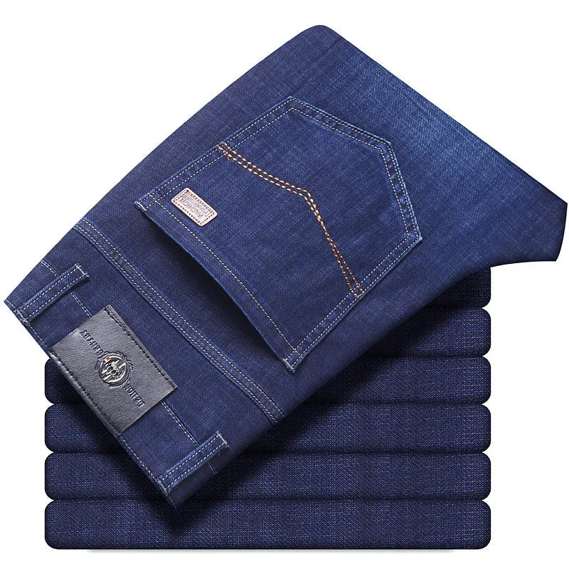 Stretch denim jeans in K276 Black colour showing straight-leg style and mid waist design