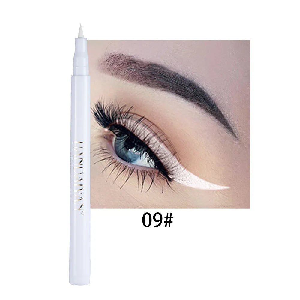 Matte liquid eyeliner set of 12 colours in waterproof formula for eye makeup
