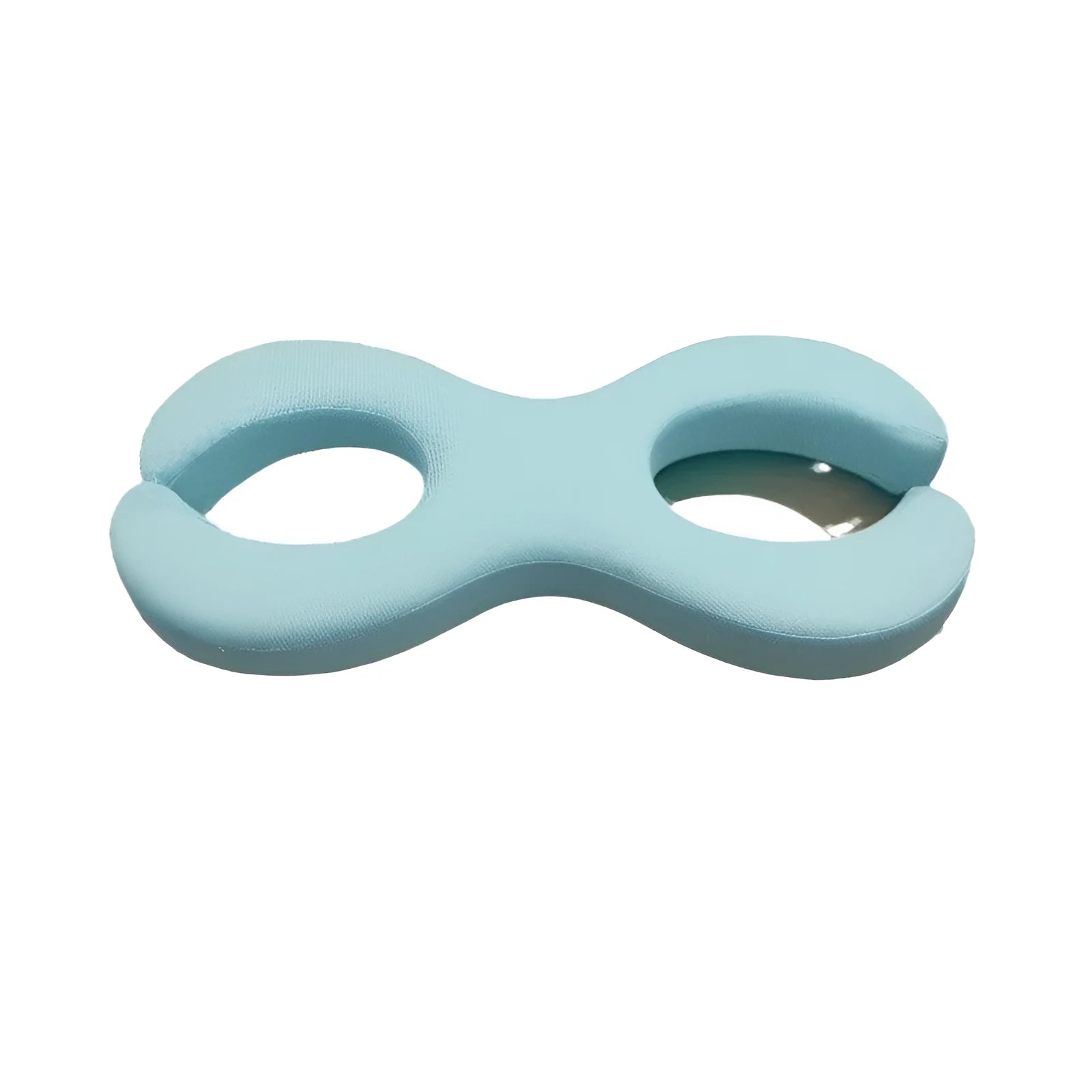 Cool blue cylindrical memory foam cervical pillow for neck traction during sleep