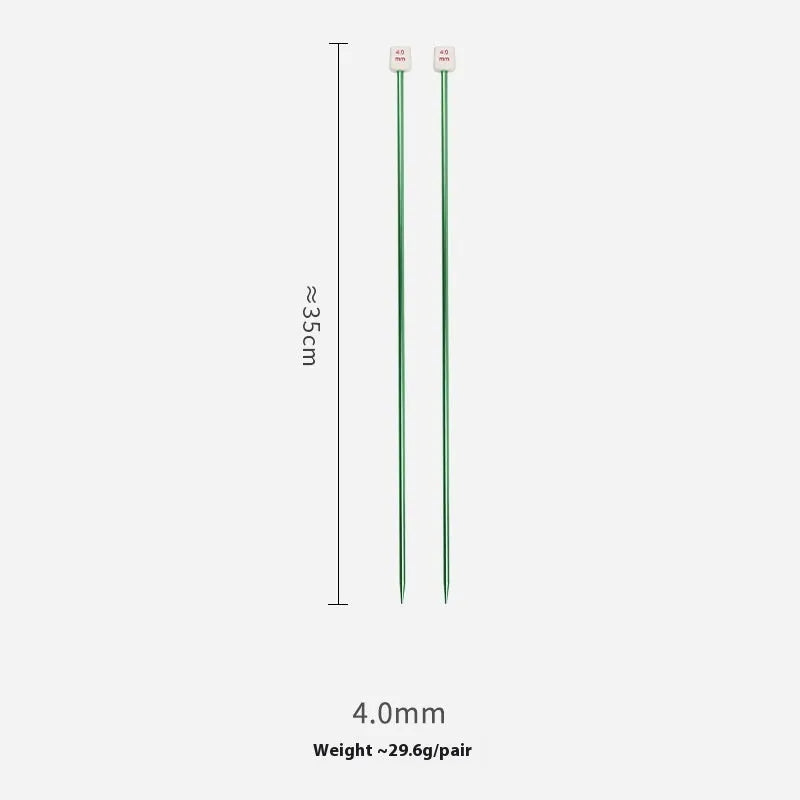Set of crochet hooks in various sizes from 2.0mm to 10.0mm, each with a protective cap on a lengthened handle.