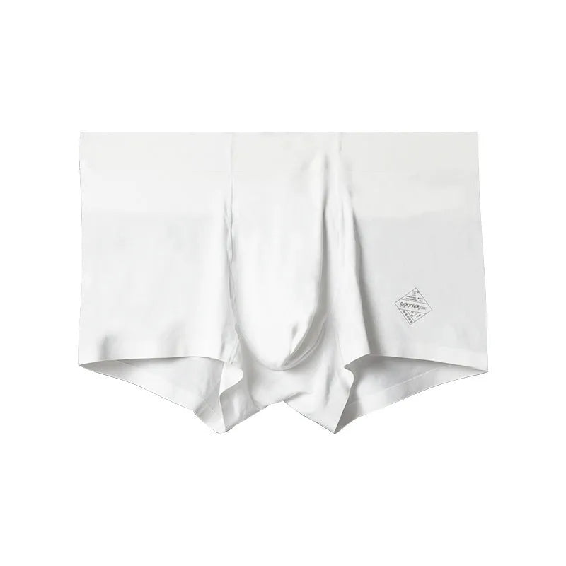 Men's modal seamless underwear in green colour showing mid waist design and solid pattern